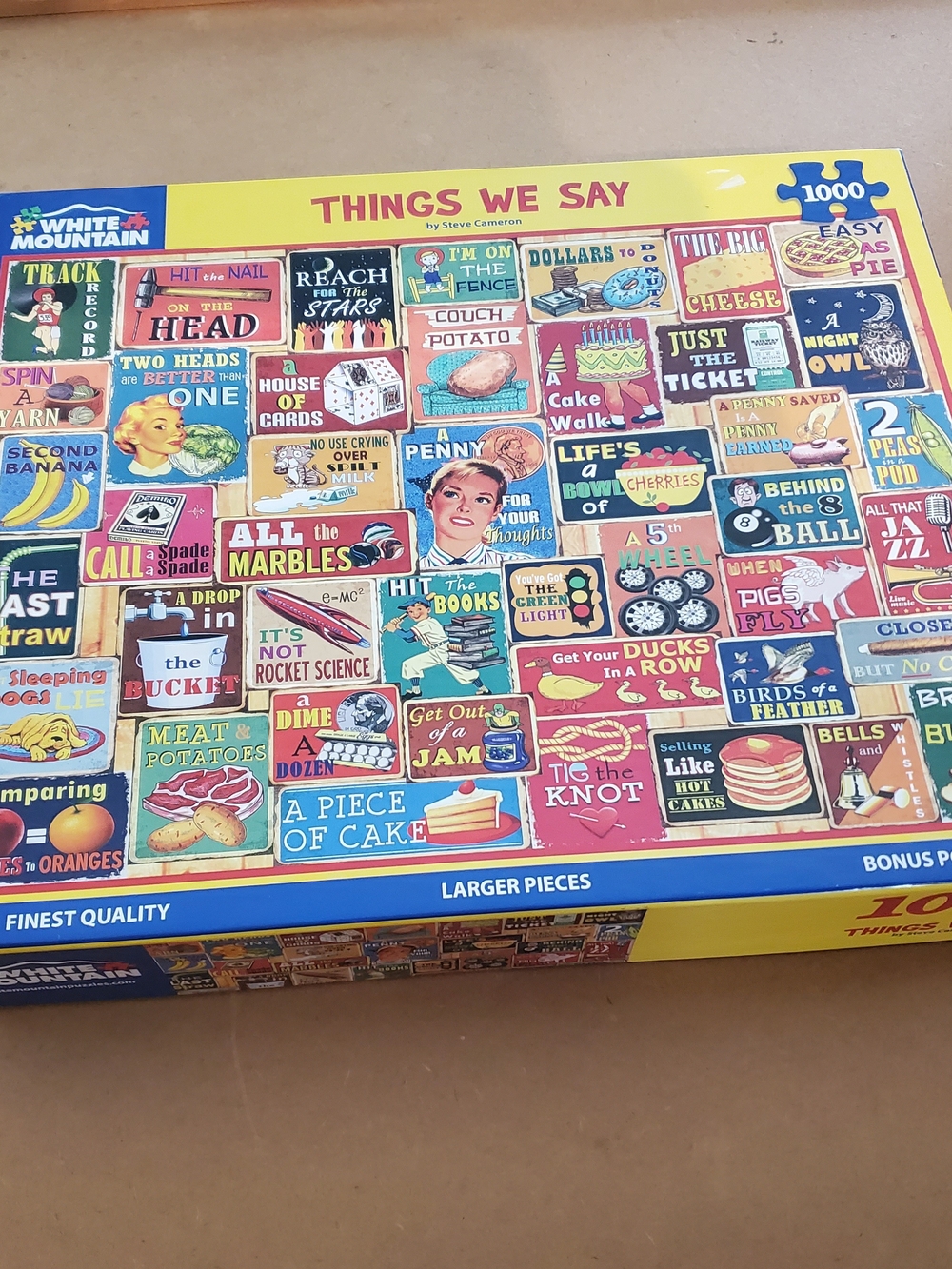 White Mountain Things We Say Puzzle - Yellow, Red, Blue, Green